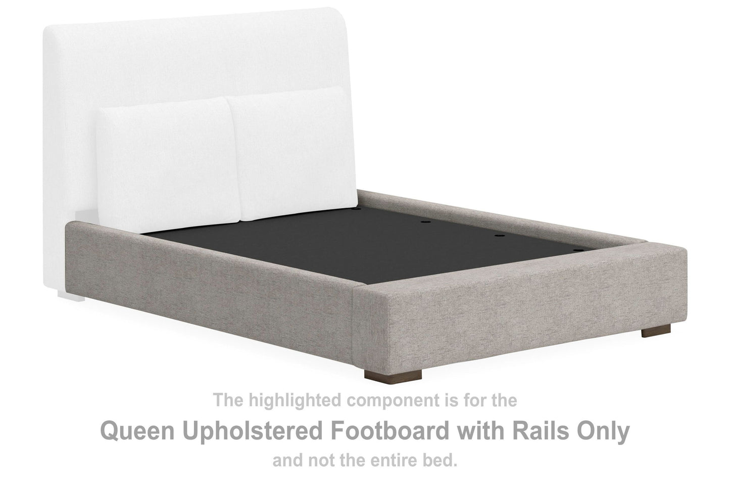 Cabalynn - Queen Uph Footboard With Rails - Oatmeal