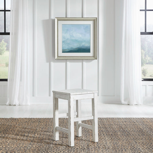River Place - Console Stool - Riverstone White & Tobacco