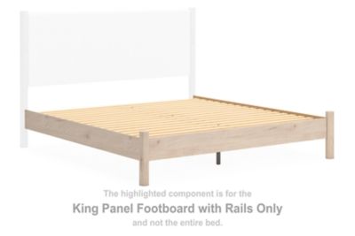 Cadmori - King Panel Footboard With Rails - Tan