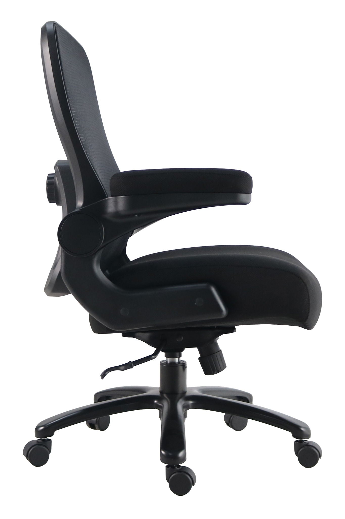 Dc - Mesh Desk Chair Big Man 500 Lb Lumbar - Black