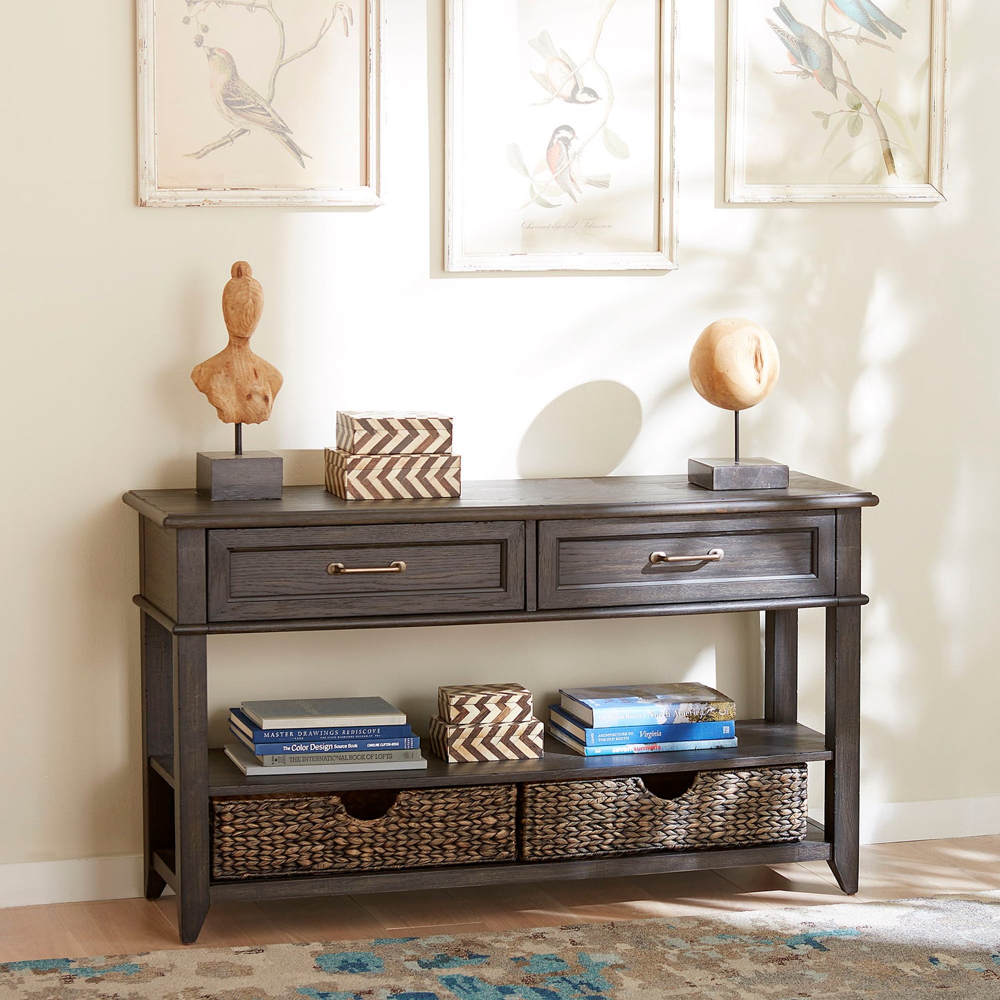 Mill Creek - 2 Drawer Sofa Table - Peppercorn