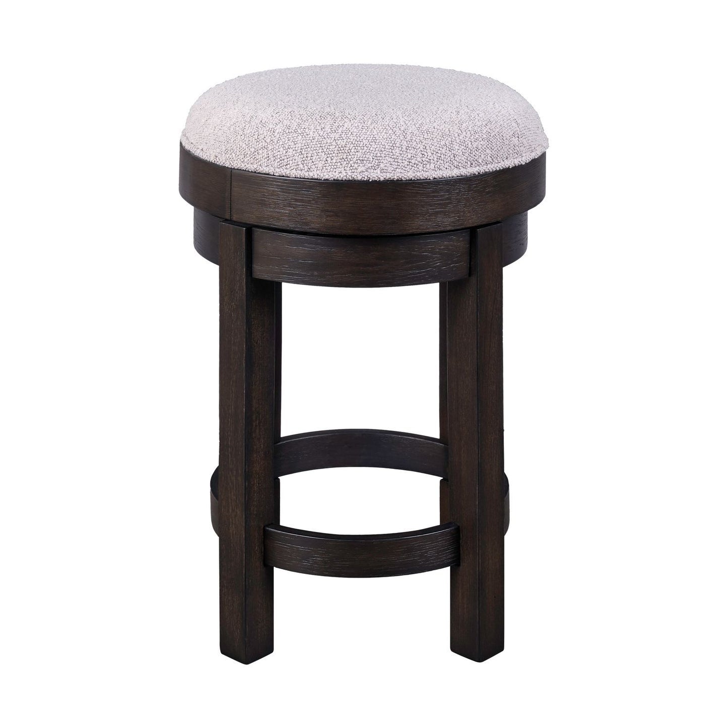 Weston - Upholstered Swivel Console Stool - Peppercorn