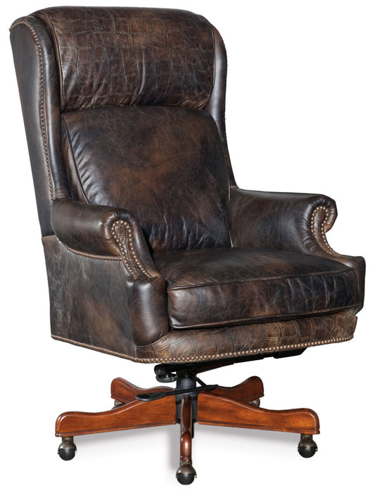 EC - Tucker Executive Swivel Tilt Chair - Dark Brown