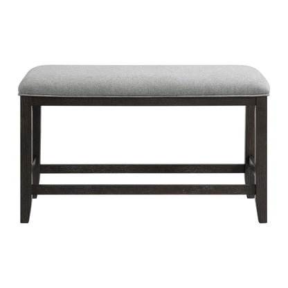 Elodie - Fabric Counter Bench - Charcoal / Gray