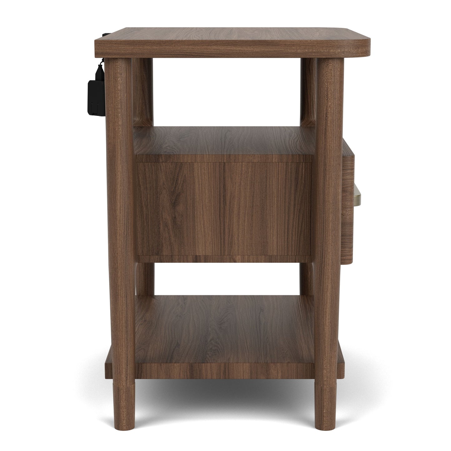 Delia - Accent Nightstand - Nouveau Walnut