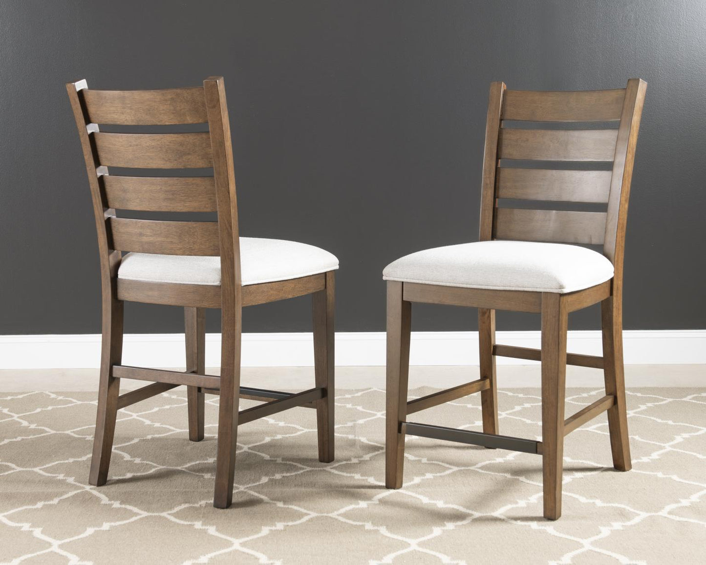 Hartford - Ladder Back Counter Height Chair (Set of 2) - Fawn
