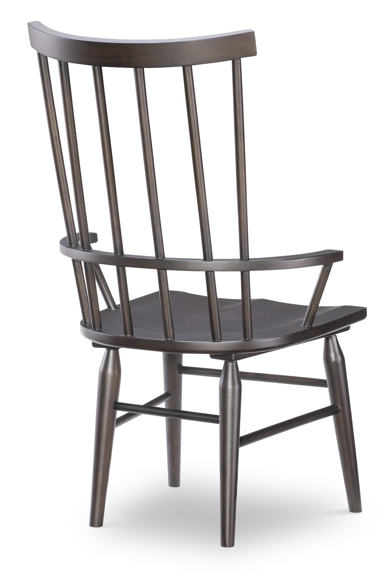 Fenmore - Spindle Arm Chair (Set of 2) - Mocha And Distressed Cherry