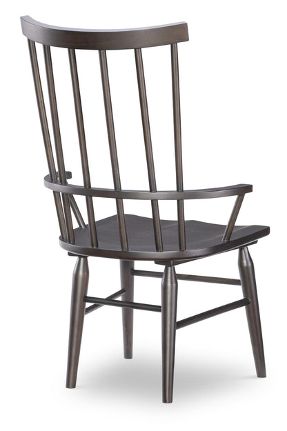 Fenmore - Spindle Arm Chair (Set of 2) - Mocha And Distressed Cherry