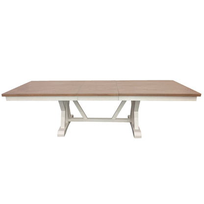 Americana Modern Dining - Trestle Dining Table With Extensions - Cotton