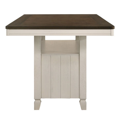 Tasnim - Counter Dining Table - Oak & Antique White