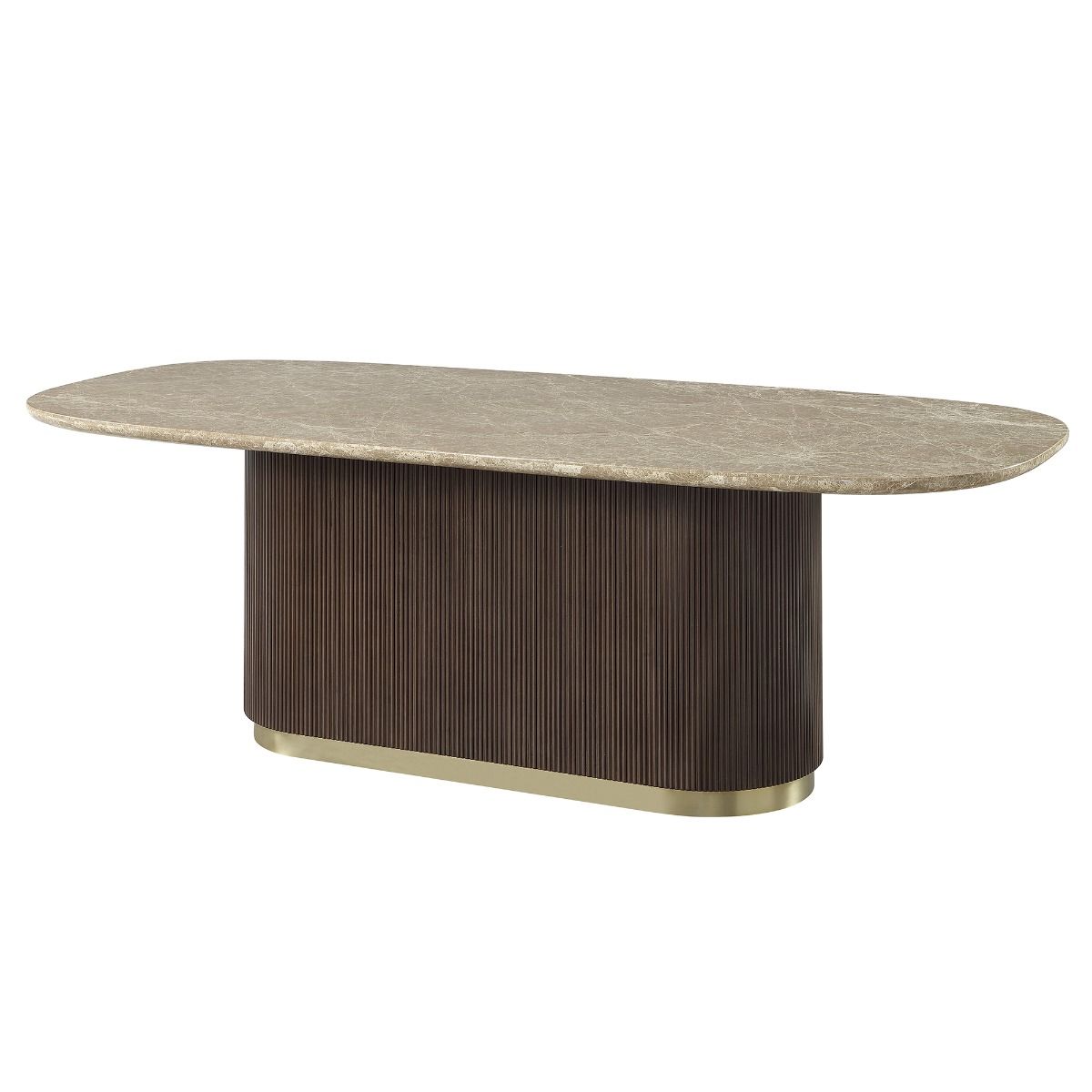 Clayten - Dining Table With Natural Marble Top