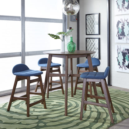 Space Savers - 5 Piece Gathering Table Set - Walnut