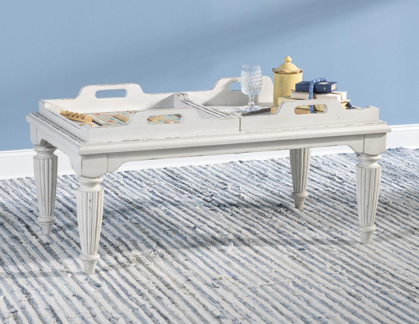 Vintage Market - Tray Top Cocktail Table - Picket Fence