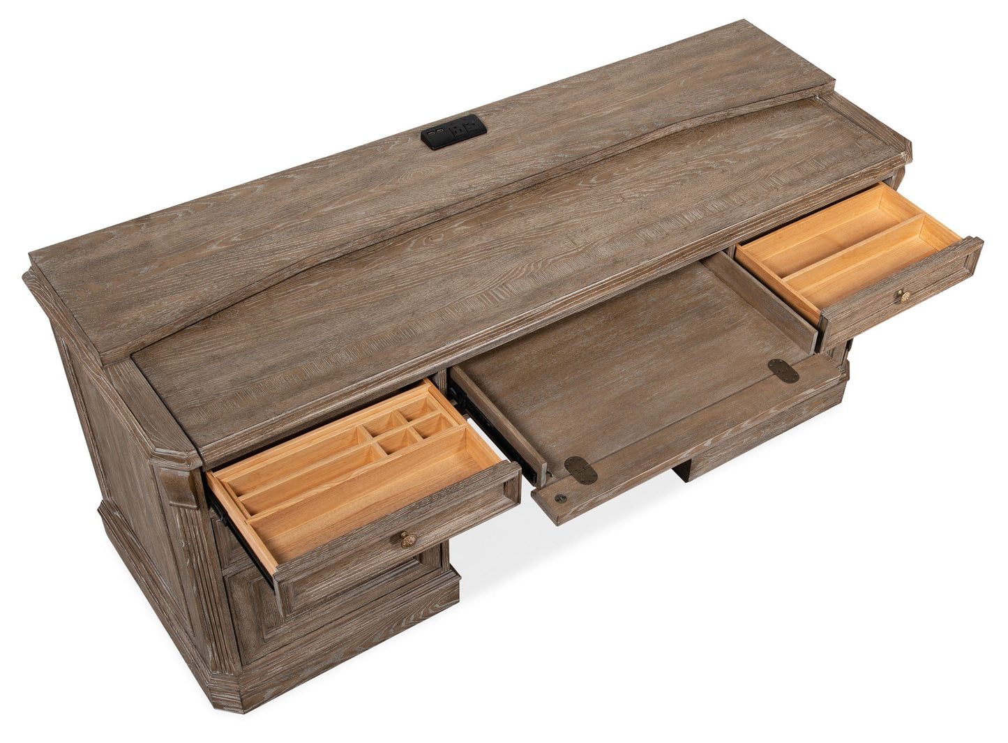 Work Your Way - Computer Credenza - Light Brown