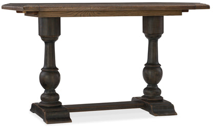 Hill Country - Balcones 60" Friendship Table With 2-12" Leaves - Dark Brown