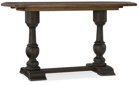 Hill Country - Balcones 60" Friendship Table With 2-12" Leaves - Dark Brown