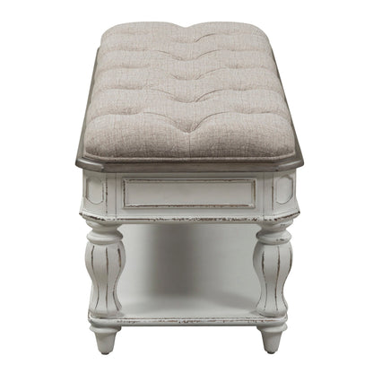 Magnolia Manor - Bed Bench - Antique White