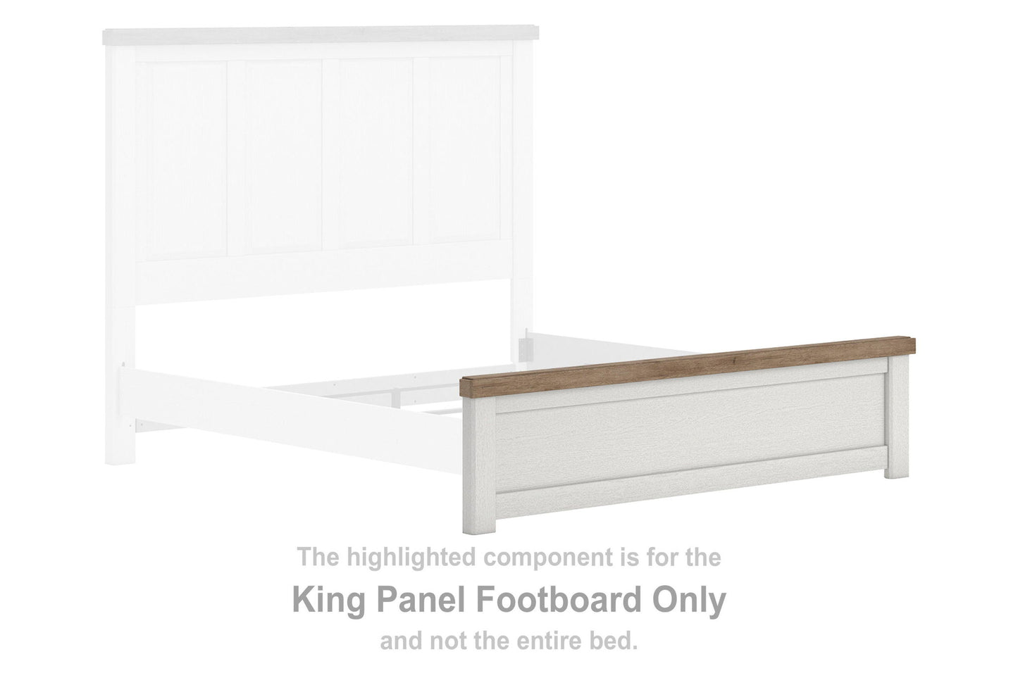 Savonport - King Panel Footboard - White / Brown