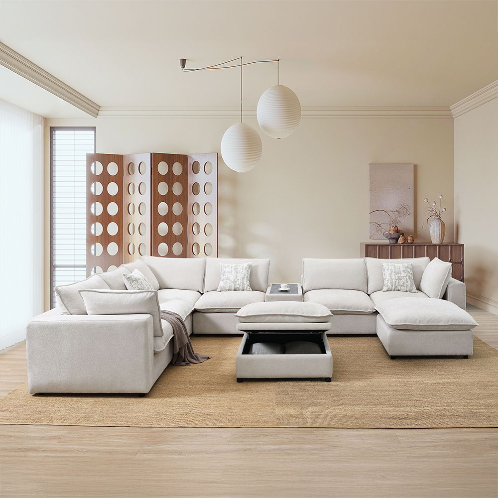 Marisa - Modular Console - Beige Boucle