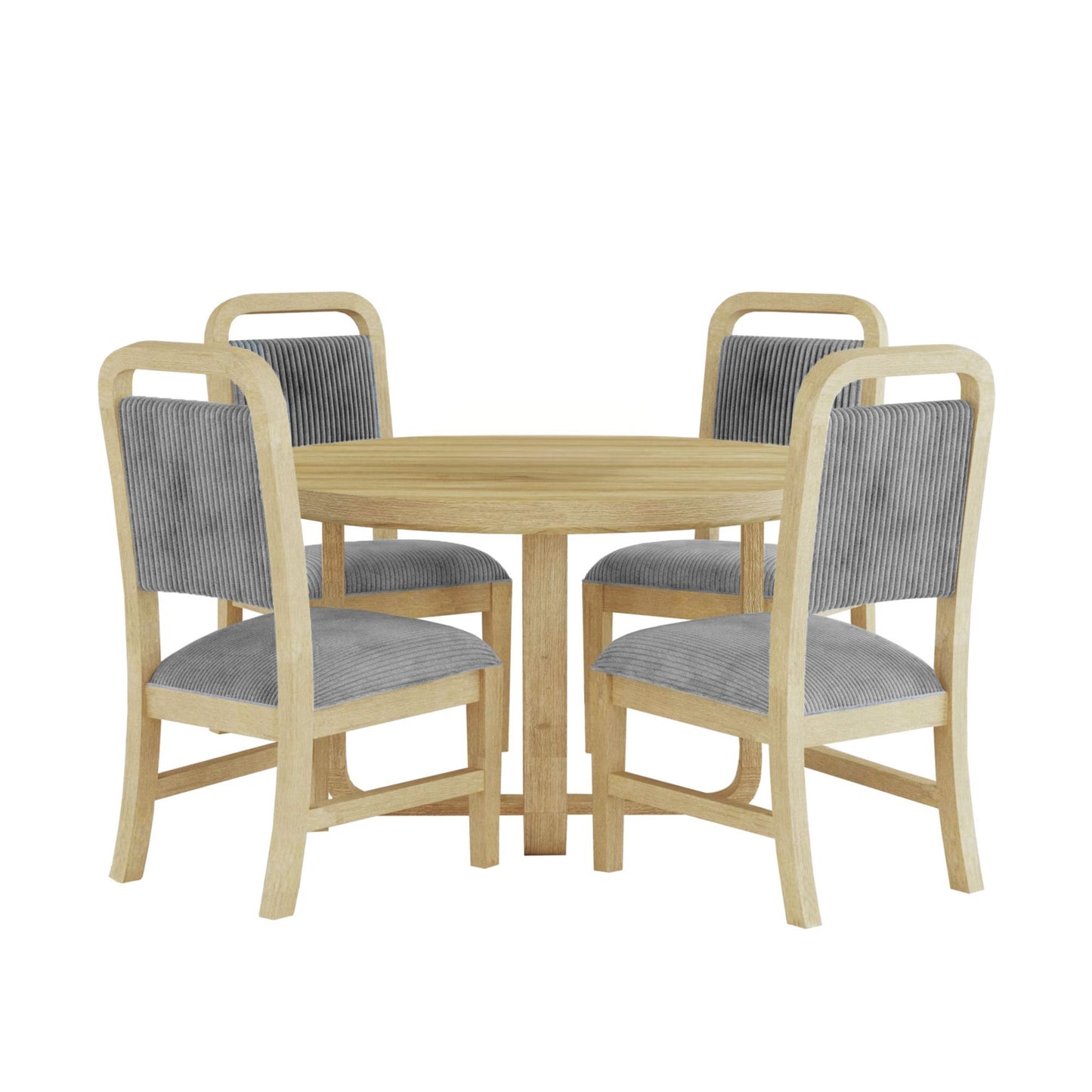 Ridgemont - 5 Piece Standard Height Dining Set (Round Table And Four Chairs) - Natural