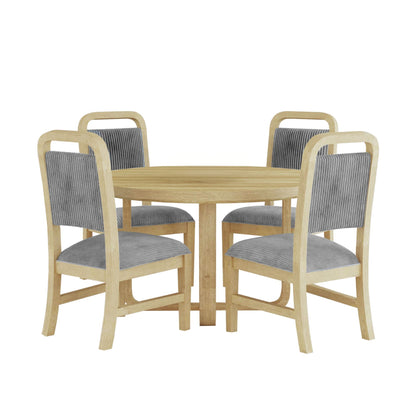 Ridgemont - 5 Piece Standard Height Dining Set (Round Table And Four Chairs) - Natural