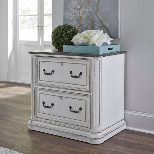 Magnolia Manor - Jr Executive Media Lateral File - Antique White