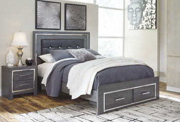Lodanna - Queen/King Platform Rails - Gray