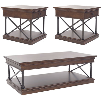 Tribeca - 3 Piece Table Set - Cordovian Brown