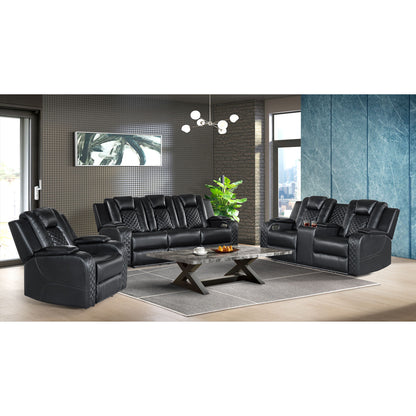 Carlo - Power Motion Loveseat With Power Headrest, Console And LED
