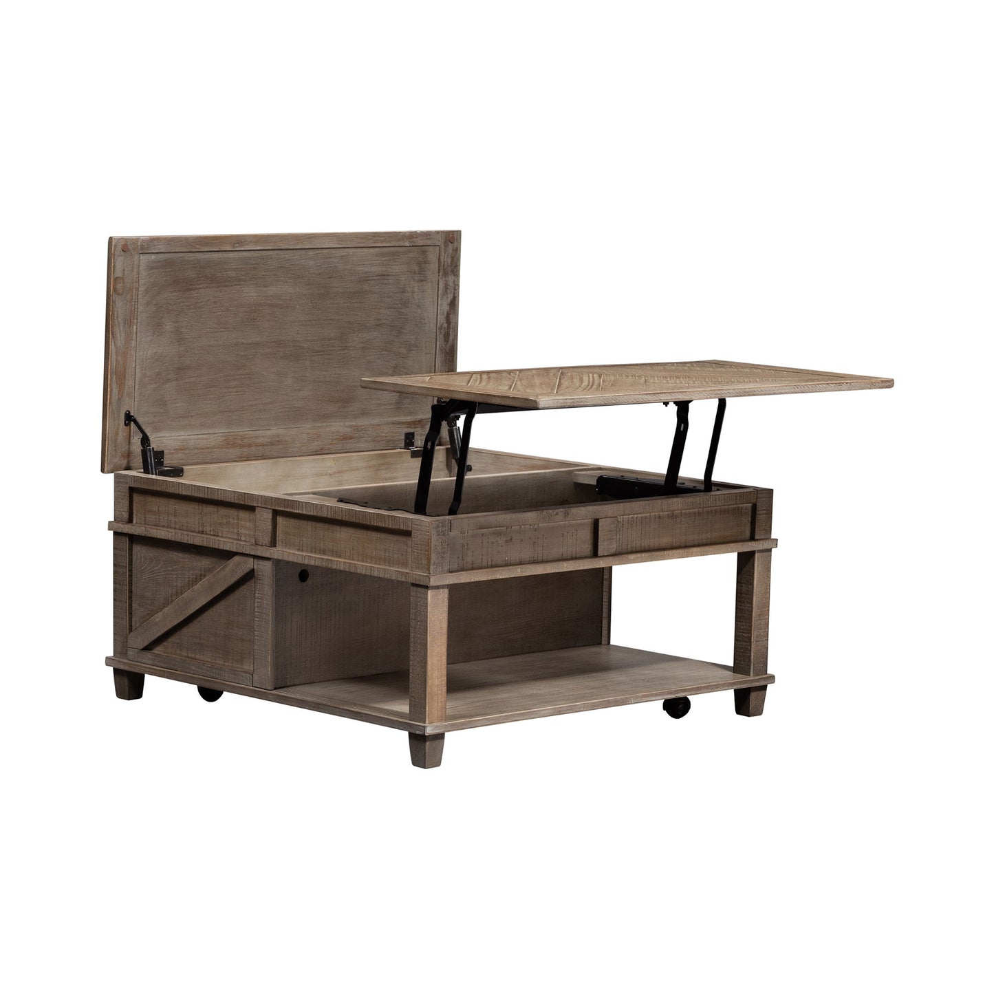 Parkland Falls - Square Lift Top Cocktail Table - Weathered Taupe
