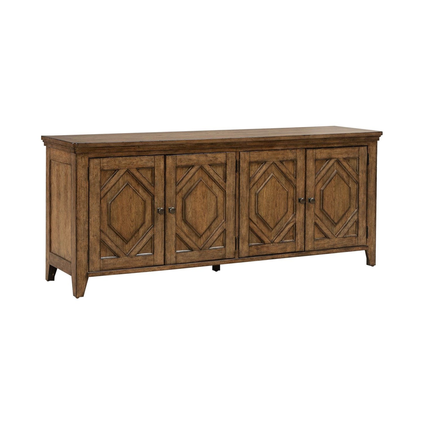 Carolina Park - 78" TV Console - Amber Brown