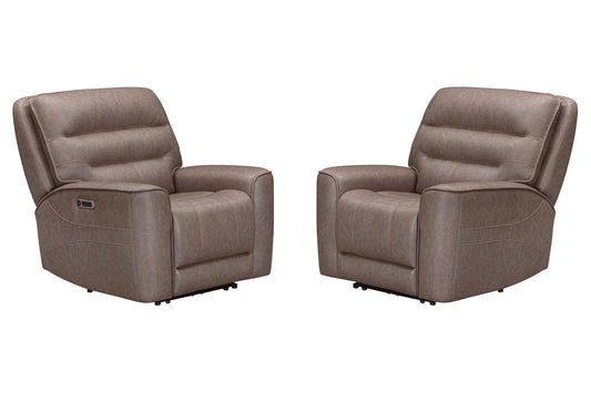 Lawson - Zero Gravity Power Recliner (Set of 2) - Sydney Brunette