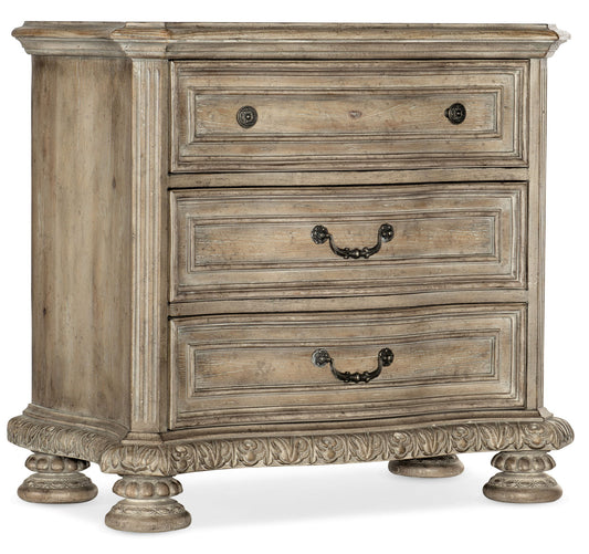Castella - 3-Drawer Nightstand - Light Brown