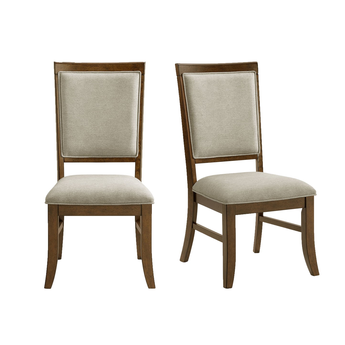 Phillipe - Dining Side Chair With Fabric (Set of 2) - Cherry And Gray