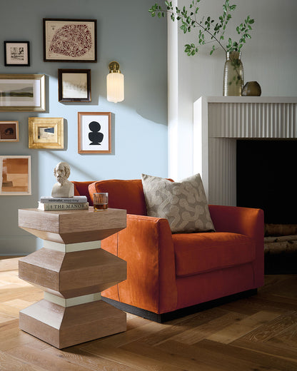Sonnet - Square End Table - Dark Gray / Light Brown
