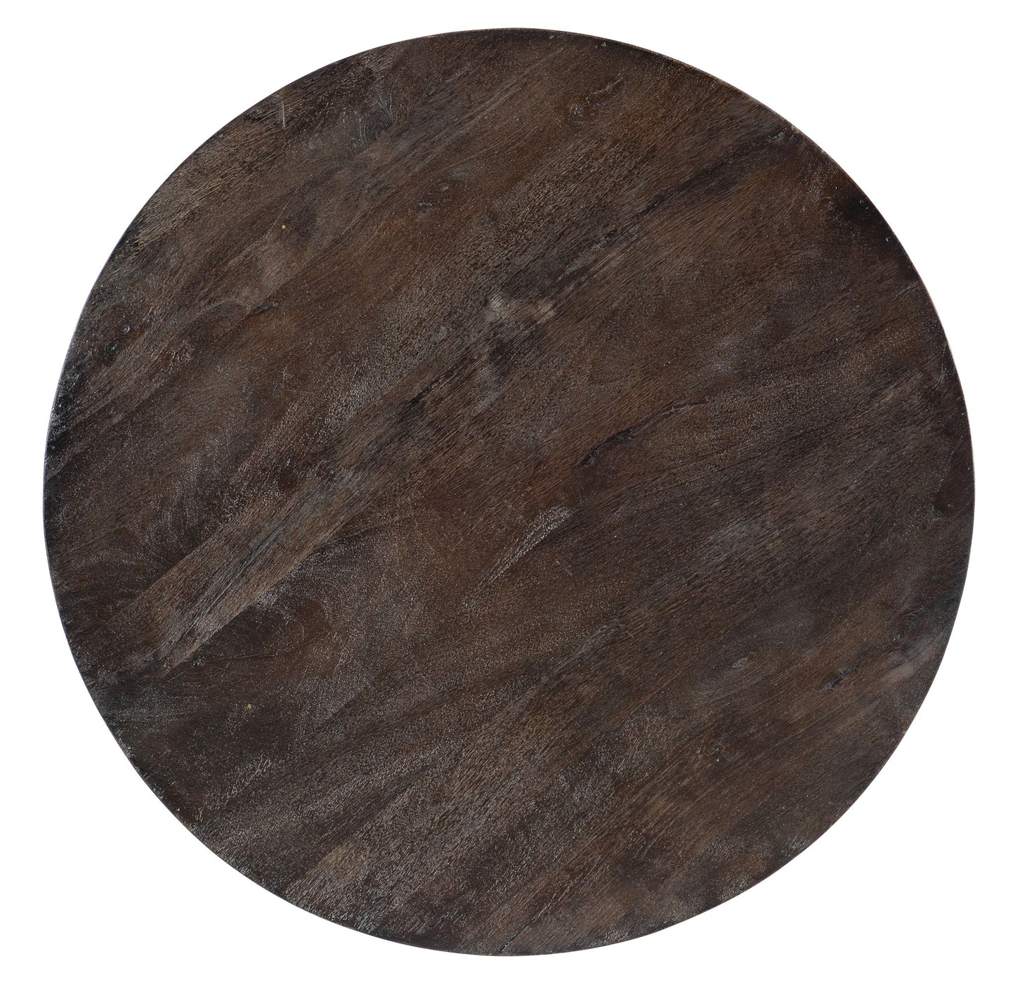 Commerce And Market - Carved Round Cocktail Table - Dark Brown / Gold