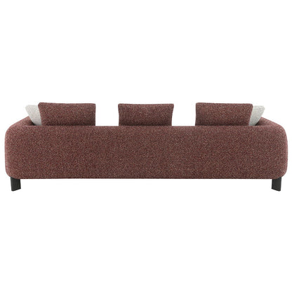 Mardi - Sofa With 6 Pillows - Maroon Tweed