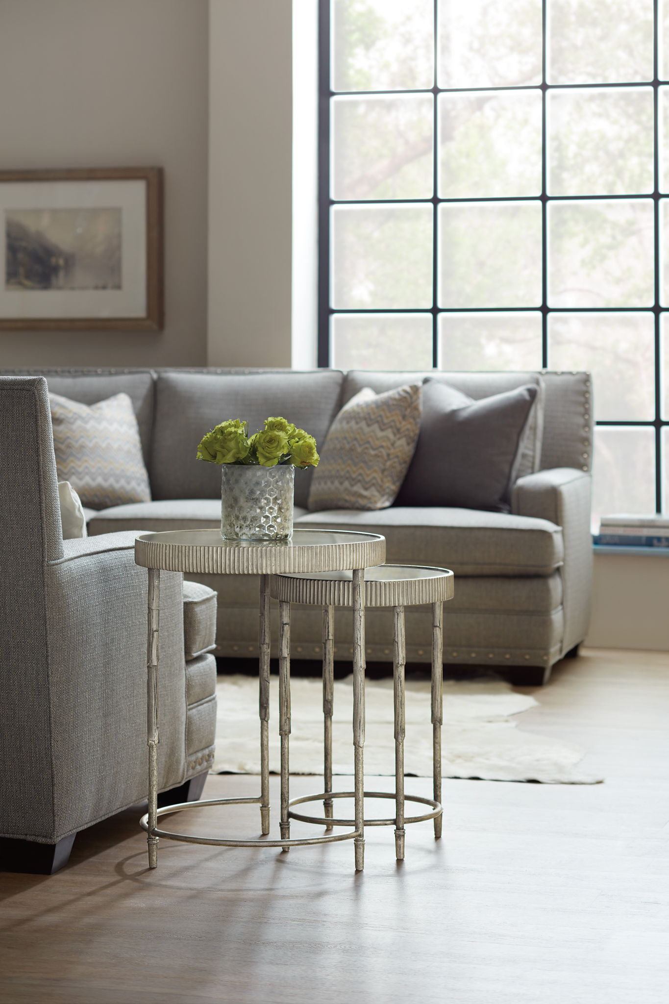 Home Accent - Accent Nesting Tables - Pearl Silver