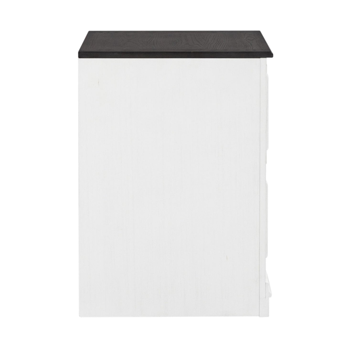 Allyson Park - Bunching Lateral File Cabinet - Wirebrushed White / Charcoal