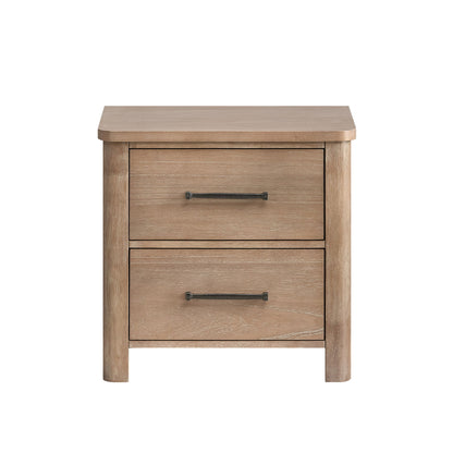 Anika - 2 Drawer Nightstand - Natural / Brown