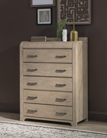 Flow - 5 Drawer Chest - Sandstone