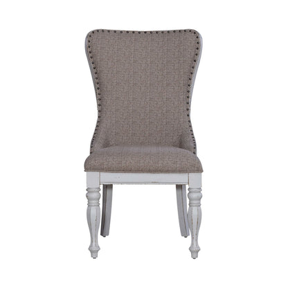 Magnolia Manor - Upholstered Wing Back Side Chair - Antique White