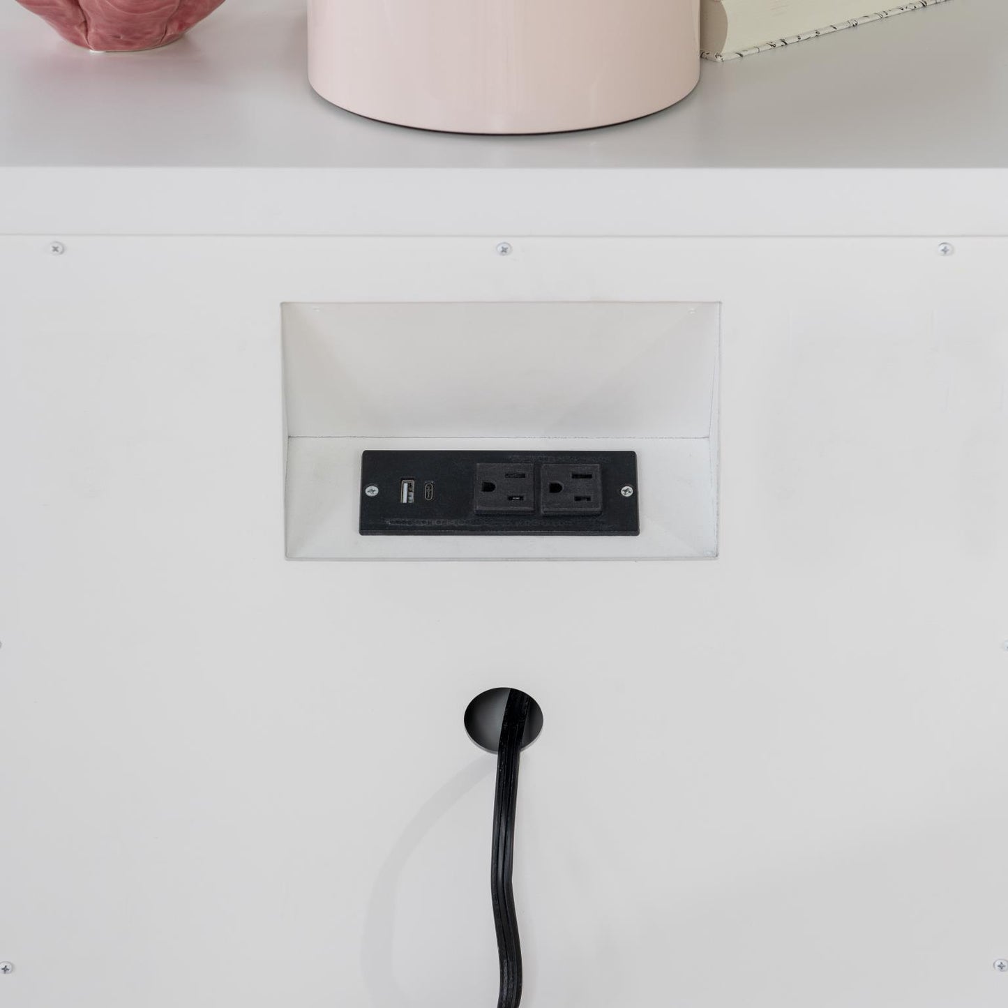 Adeline - Rectangular Nightstand - Cloud White