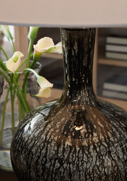 Tenslow - Glass Table Lamp - Antique Black