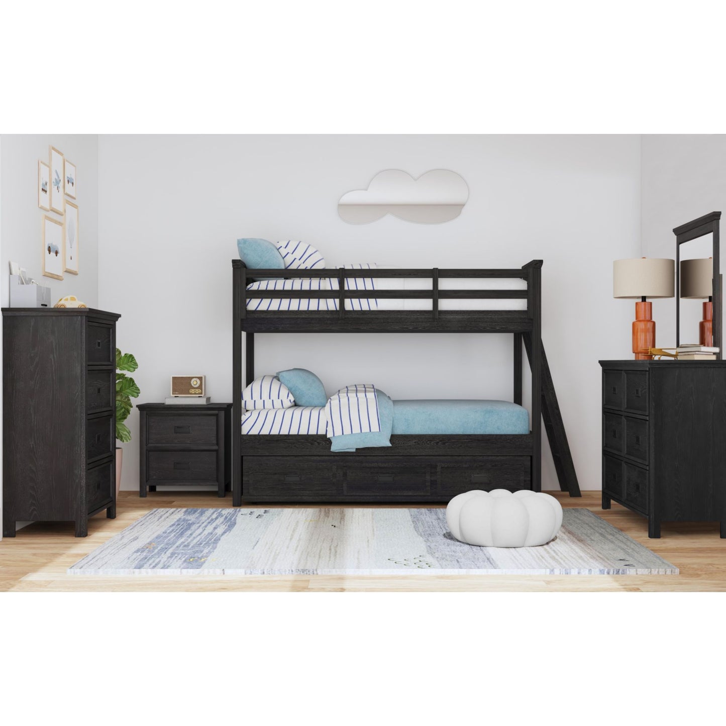 Hampton Kids - Bunk With Ladder And Trundle