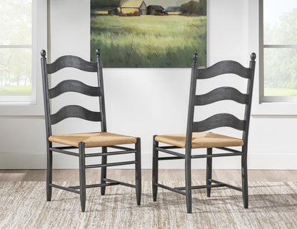 Vintage Market - Rush Seat Ladder Back Side Chair (Set of 2)
