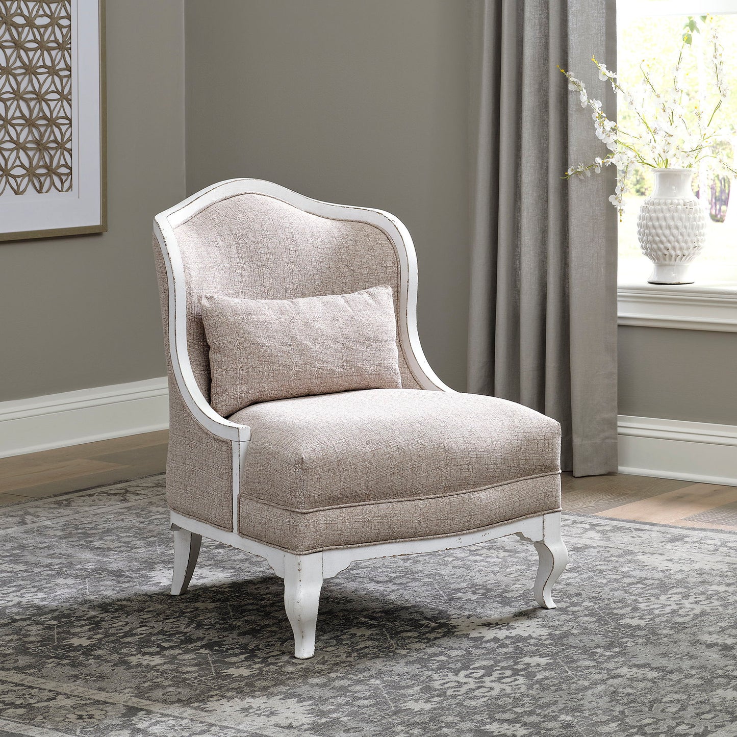 Magnolia Manor - Upholstered Accent Chair - Antique White