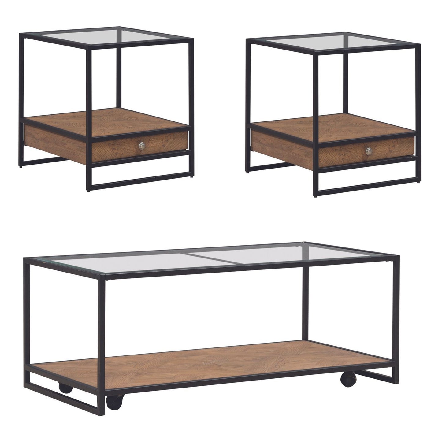 Bedford - 3 Piece Set - Weathered Oak