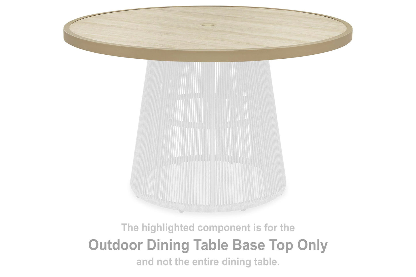 Orchard Beach - Round Dining Room Table Top - Beige