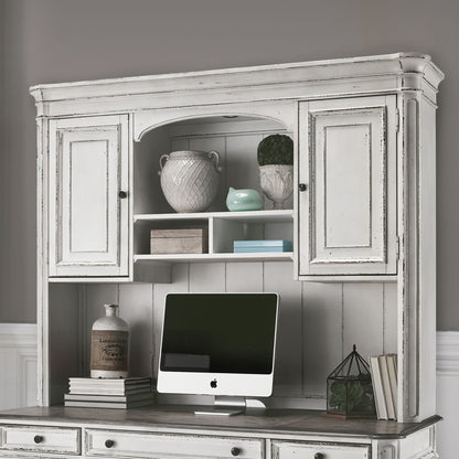 Magnolia Manor - Jr Executive Credenza Hutch - Antique White
